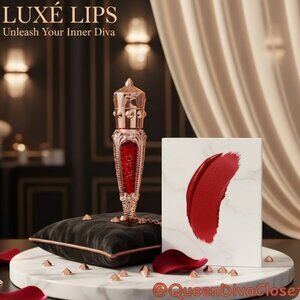 Queen's Scepter Red Vile Pendent Matte Velvet Liquid Lipstick Burgundy 03